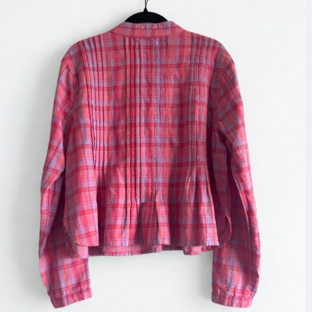 Natural Life Montana Cotton Top Pink Lavender Plaid Size Small NWOT - Picture 4 of 7